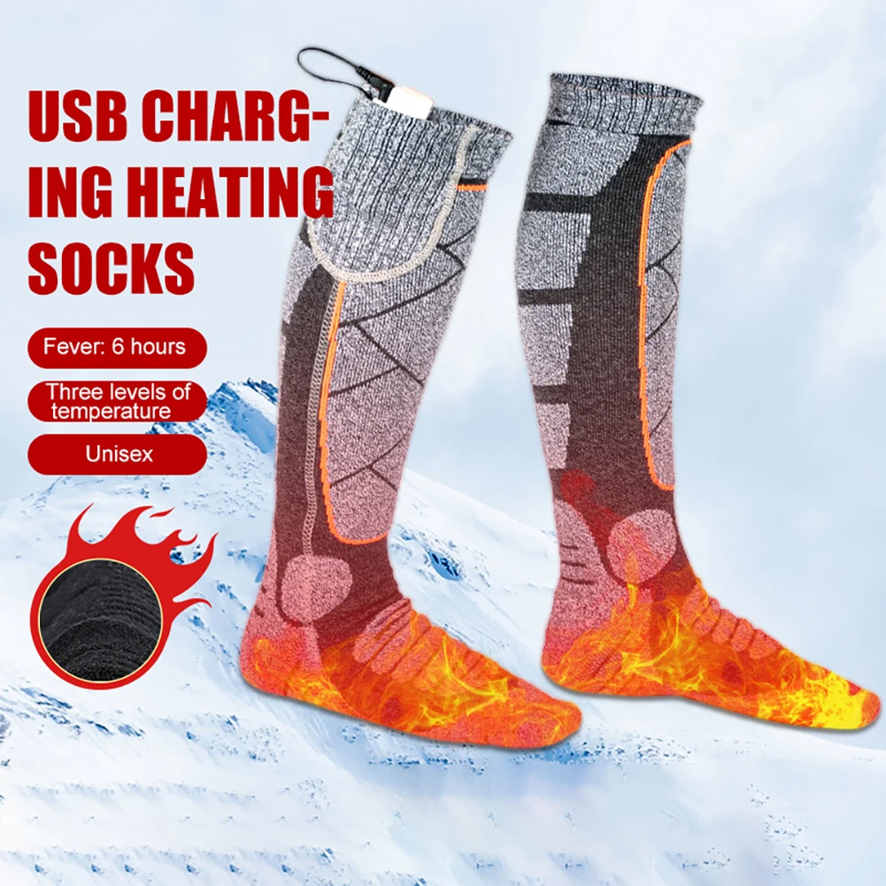 

Electric Winter Warm Socks Elastic Comfortable Heating Socks 3 Modes Adjustable Breathable for Fishing Camping for Hiking Skiing