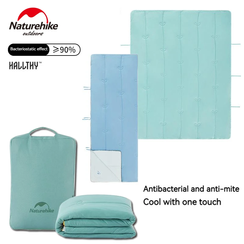 

Naturehike Summer Cool Feeling Quilt Antibacterial Blanket Outdoor Camping Travel Portable Envelope Cotton Sleeping Bag
