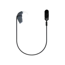Waterproof Bluetooth Hearing Aid Protector with Anti-Loss Silicone Elastic Cord (Black Single)
