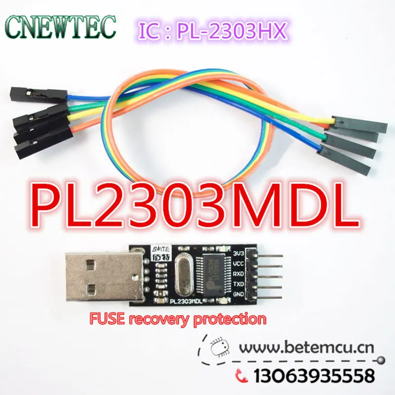 

Free Shippng PL-2303HX PL2303HX USB To TTL Converter Adapter Module + cables 1PCS