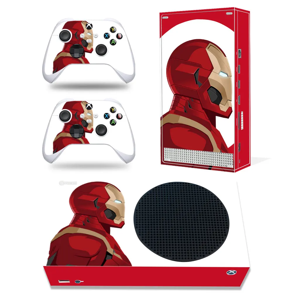 Marvel Iron Man Spiderman Skin Sticker Decal Cover for Xbox Series S Console and 2 Controllers Xbox Series S Skin Sticker Vinyl 