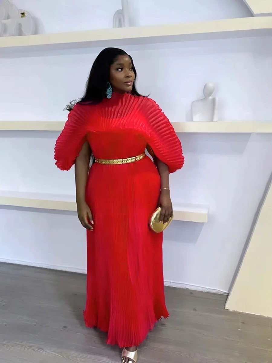 ANLAN Designer Ladies Dresses for Special Occasions 2024 Summer New Solid Color Organza Pleated Luxury Formal Dress 32C2420