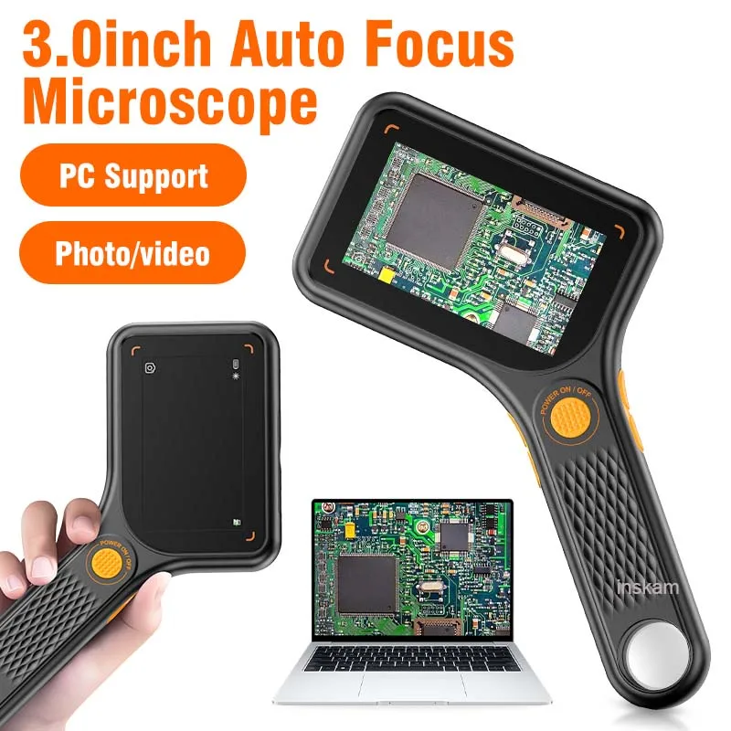500X 디지털 현미경 돋보기와 휴대용 현미경 3.0 인치 큰 화면 2MP 보석 전..