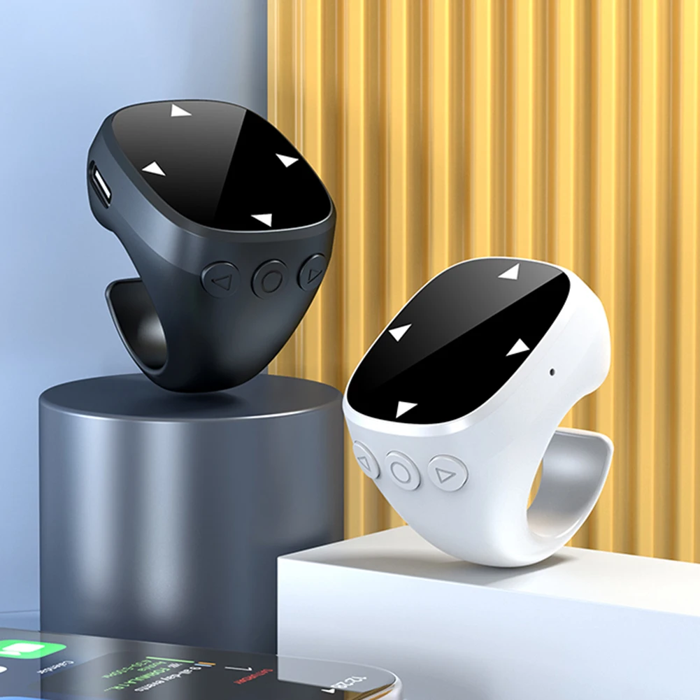 For  Scrolling Ring Bluetooth-Compatible 5.3 Fingertip Wireless Remote Control Mobile Phone Video Remote for Android iOS