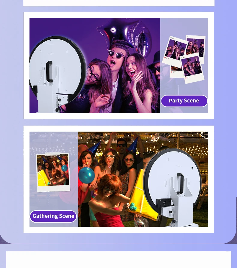 Máquina de fotomatón para iPad, para 10,2 pulgadas/10,5 pulgadas/11 pulgadas/12,9 pulgadas/13 pulgadas, bodas, fiestas, eventos, fotomatón LED portátil para Selfie