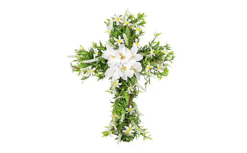 

Easter Artificial Leaf Green Wreath Flower Wreath spring fake wedding leaf flowers for door window indoor decoration party