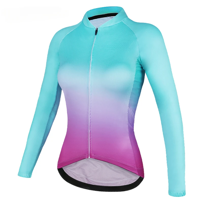Quick Dry Mountain Bike Jerseys Autumn Spring Breathable Women's Cycling Shirt Long Sleeve Cycling Jersey 3