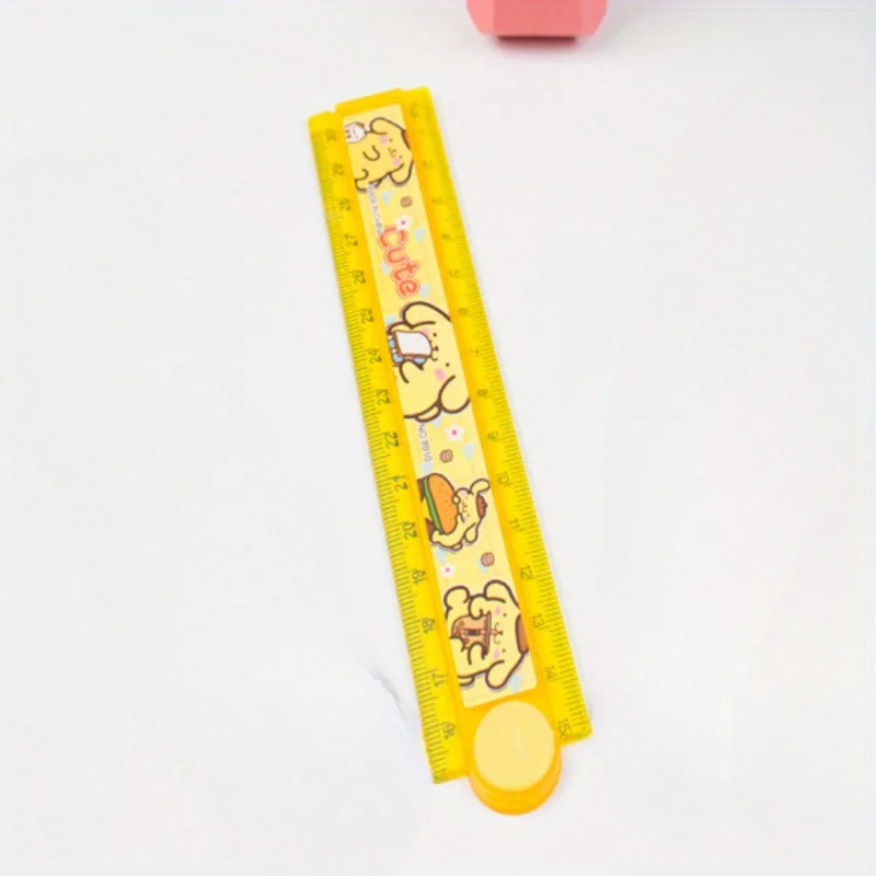 1 Pc Cartoon-Themed Folding Ruler 12-Inch Plastic Straight Edge With Creative Wave Design For Drawing And Geometry ruler set folding ruler