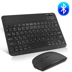 Mini clavier et souris sans fil Bluetooth pour ipad, espagnol et russe, pour tablette ipad 8 Air 4 2020 10.2 Pro 9 11 12 