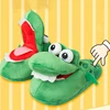 Cartoon Crocodile Cotton Slippers With Moving Mouth Funny Home Cotton Shoes Winter Walking Warm Christmas Gift For Men Women 3