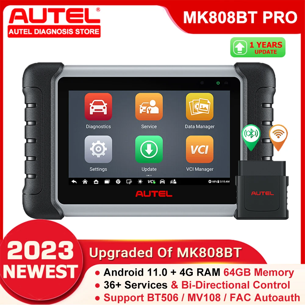 Autel MK808BT PRO Diagnostic Tool Professional OBD2 Automotive