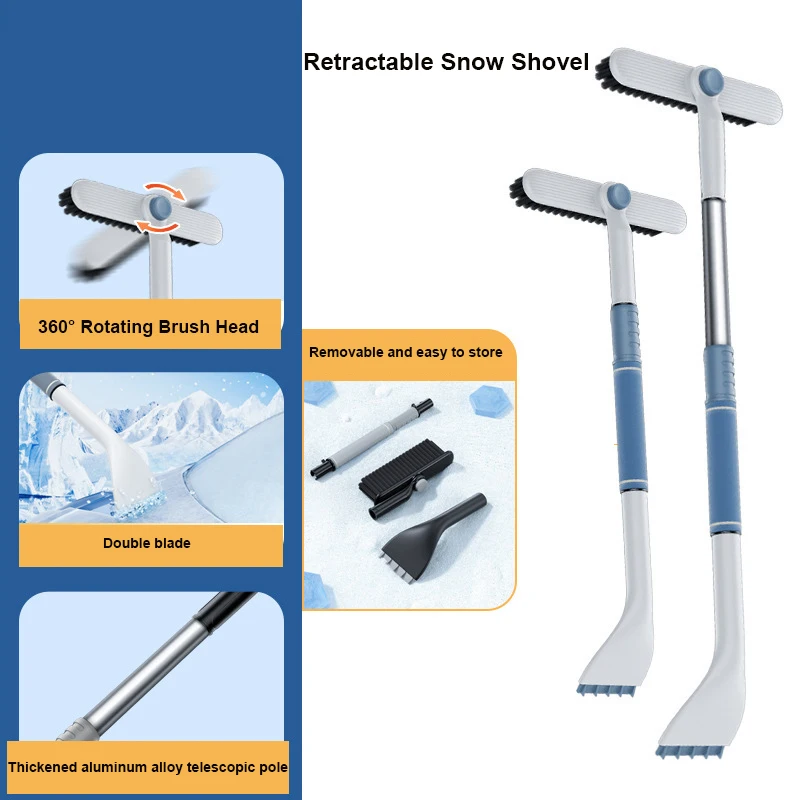 

Winter Detachable Car Snow Sweeping Shovel With EVA Foam Handle Auto Cleaning Brush Ice Scraper Remover Auto Windshield