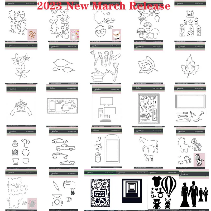 

Animal Leaf Car 2023 New March Release Stamps Craft Embossing Paper Greeting Card Making Template Diy Handmade
