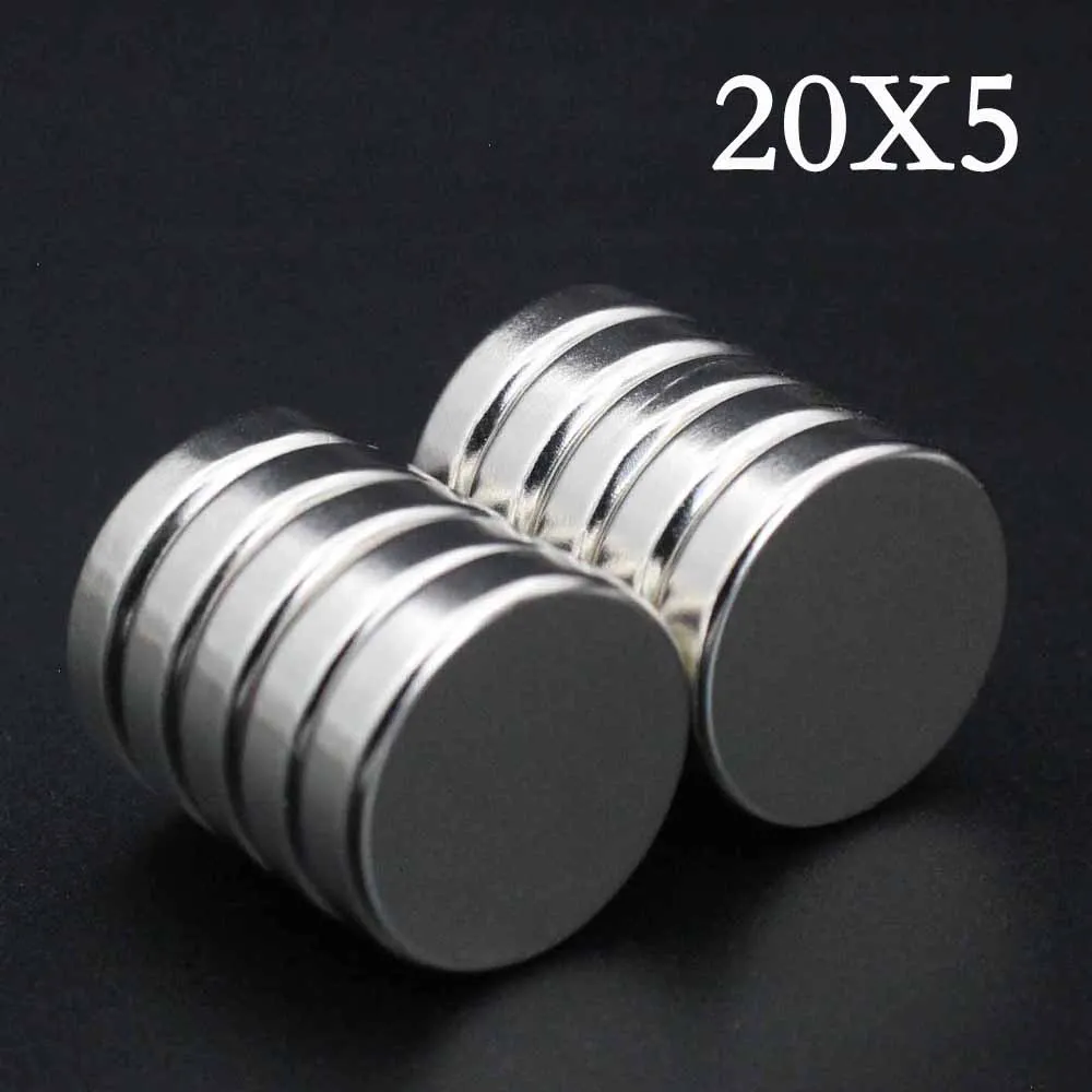 

5/10/15/20 Pcs 20x5 Neodymium Magnet 20mm x 5mm N35 NdFeB Round Super Powerful Strong Permanent Magnetic imanes Disc 20*5