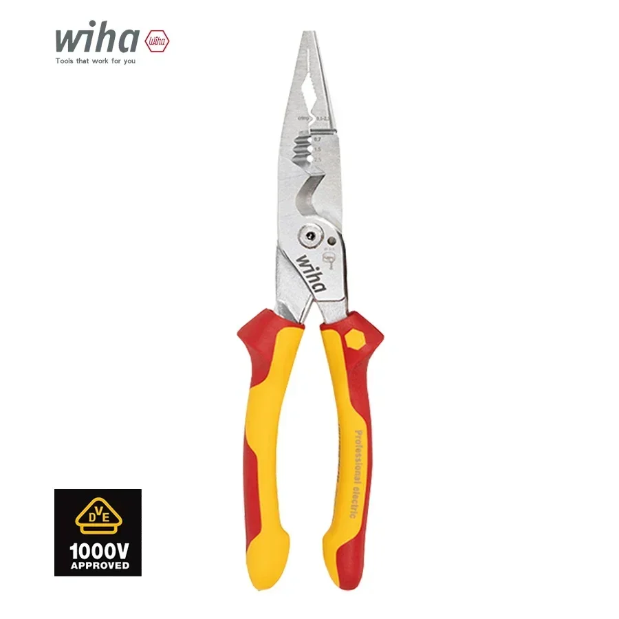 Insulated Pliers 8 in 1 Insulated Pliers 1000V VDE Snip Nose Wire Stripping plier Multifunctional Electrician hand Tool 45489