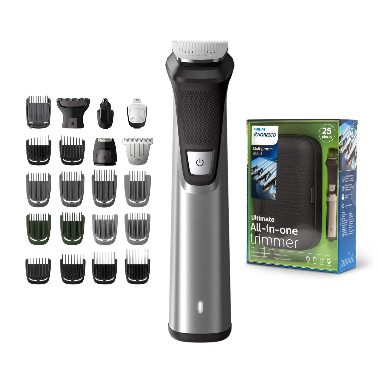 Philips Norelco Multigroom 9000 MG7770، شفرات Dual...