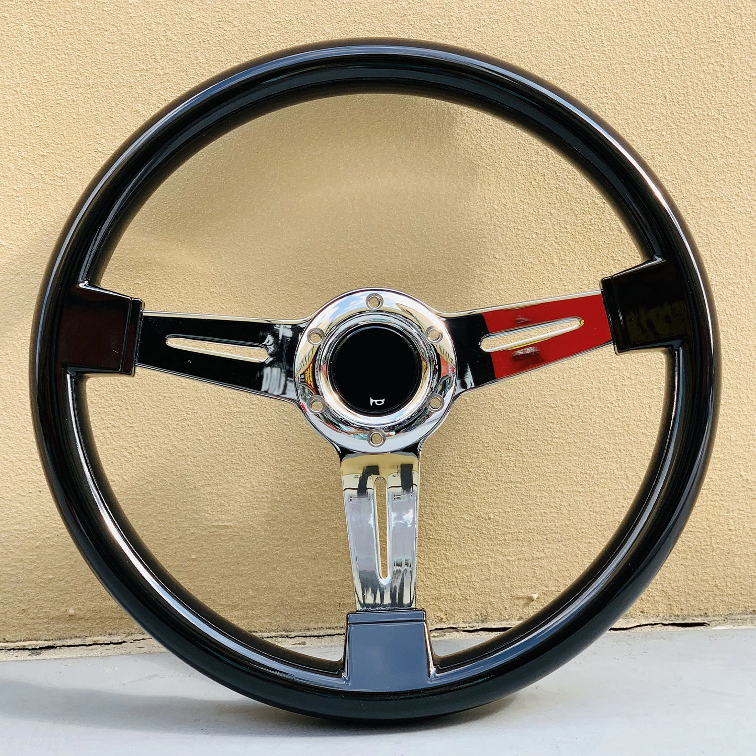 Universal Racing Steering Wheel, 14 Inch 6 Screws Silver - View #7