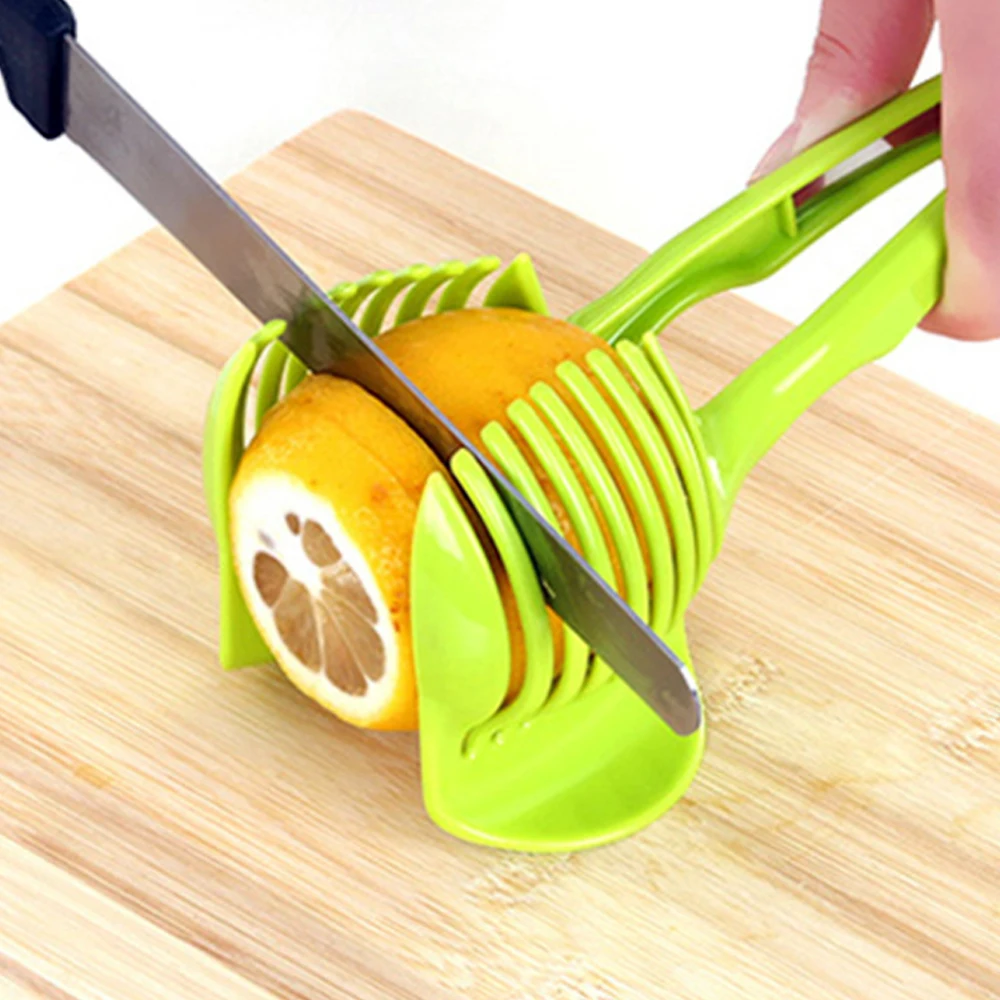 

Tomato Onion Slicer Plastic Handheld Fruits Cutter Tool Perfect Cutting Lemon Shreadders Potato Apple Gadget Kitchen Accessories