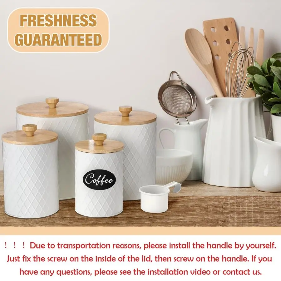 Bamboo Lid Canister Set 6