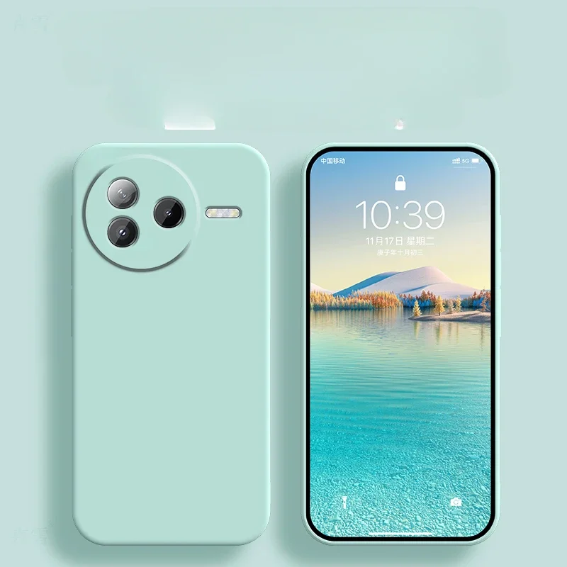 Liquid Silicone Matte Back Case with Candy Color and Camera Lens Protection