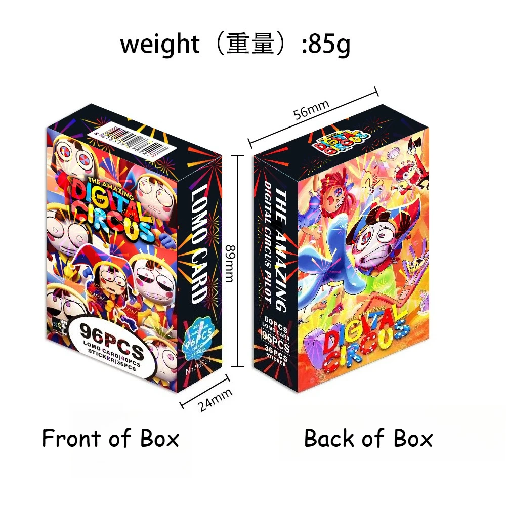 The Amazing Digital Circus Anime Collectible Mini Cards - 96-Piece Double-Sided Lomo Card Set, Perfect