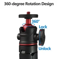 Extendable Desktop Tripod Handle Grip Stand With Flexible Ballhead 1/4 Screw Extend Mount for GoPro Phone Selfie Action Camera - Image 3