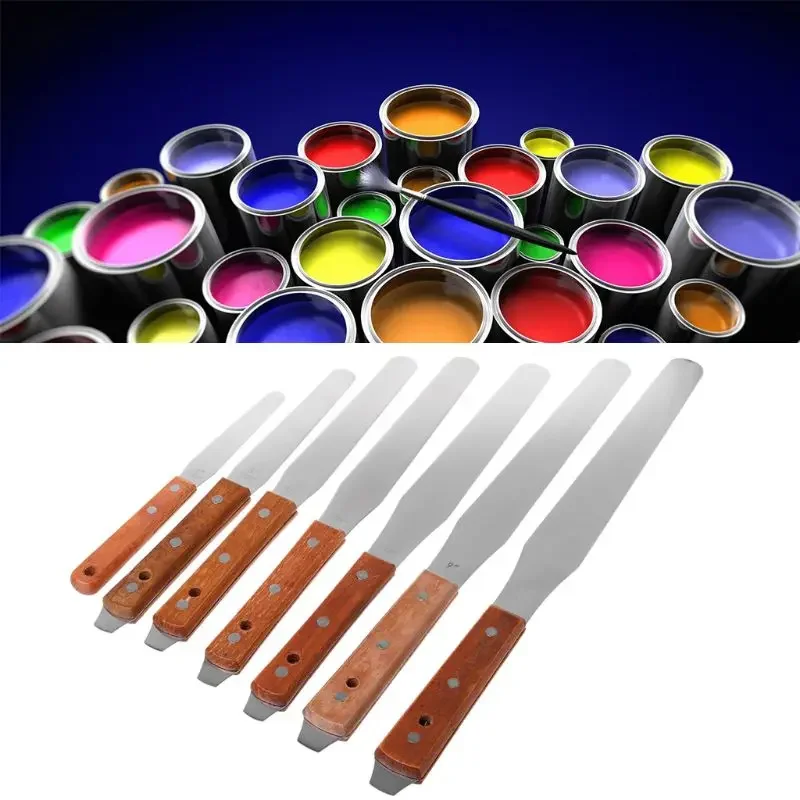 Stainless Steel Inking Paint Mixing Knife Draw Spatula Scrape Texture Scraper Construction Decoration Tools 2