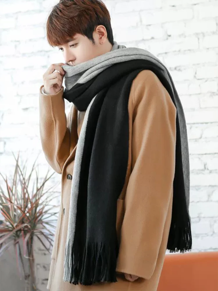 EMIS★韓国大人気 [24FW] WOOL KNIT MUFFLER FW24 UNISEX AMU WOOL MUFFLER #BLACK – oversizeunisex