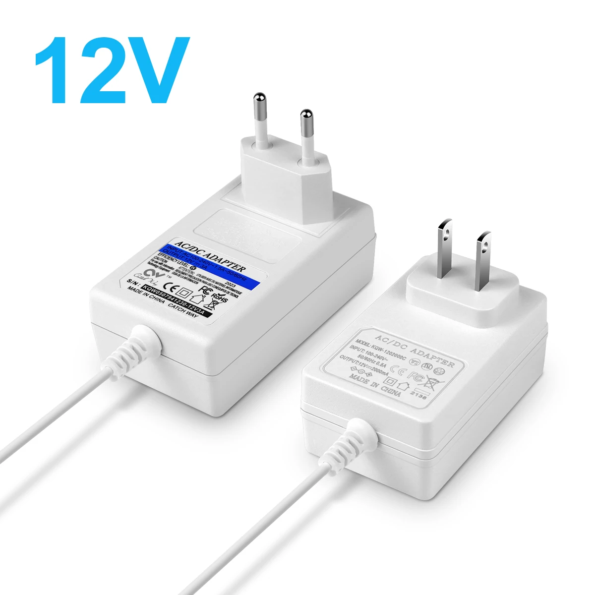 LED 스트립용 LED 드라이버, 조명 변압기 스위칭 전원 공급 어댑터, 컨버터 충전기, AC 100V-240V-DC 12V 24V 2A 3A