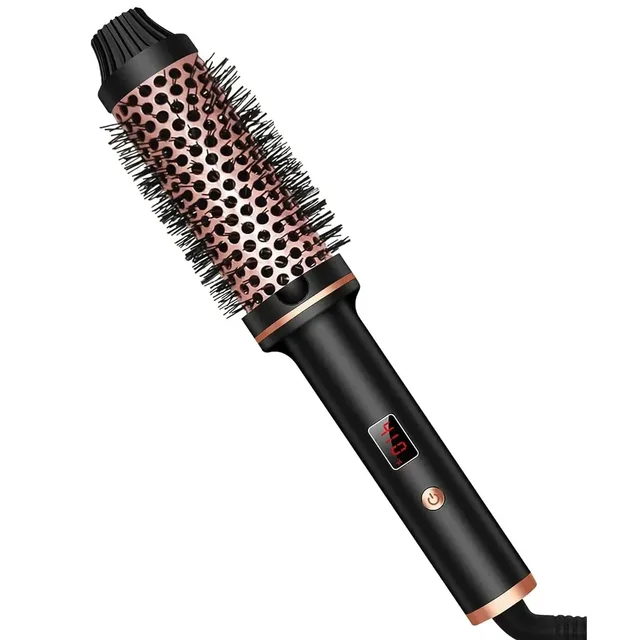 Bigoudi ionique professionnel 3 en 1, lisseur en céramique PTC, brosse de coiffure, brosse thermique Anti-brûlure, baguette à boucles 1