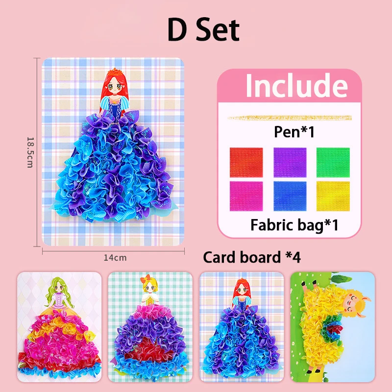 DIY Dress-Up Princess and Peacock Poke Art Craft Kit