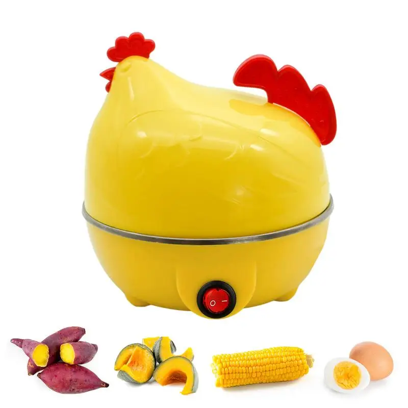 Home Chicken Shaped 7Egg Capacity Egg Boiler Cooker Kitchen Cooking Appliance For Soft Hard Boiled Eggs egg cooker