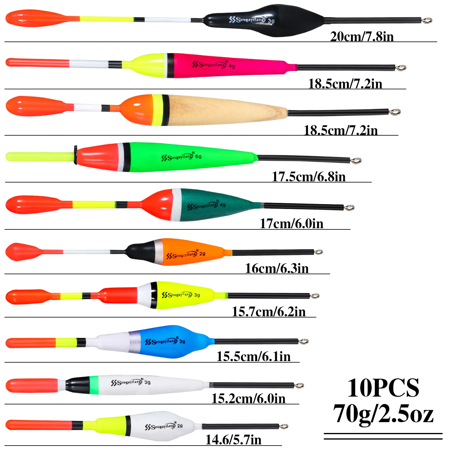 Fishing Float Set Sougayilang Fishing Float Set 10pc Chinese Hook Buoy Professional Vertical Buoy Accessories Multi Function Lure Float Pesca