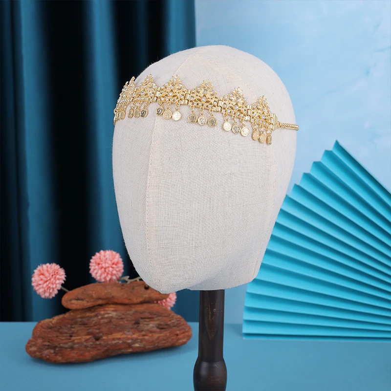 Algerian Head Coin Headdress Bride Luxury Wedding Headchain Arab