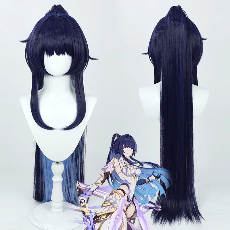 

Game Houkai Gakuen 2 Raiden Mei Cosplay Wig High Ponytail Long Hair Heat Resistant Synthetic Halloween Party Accessories Props