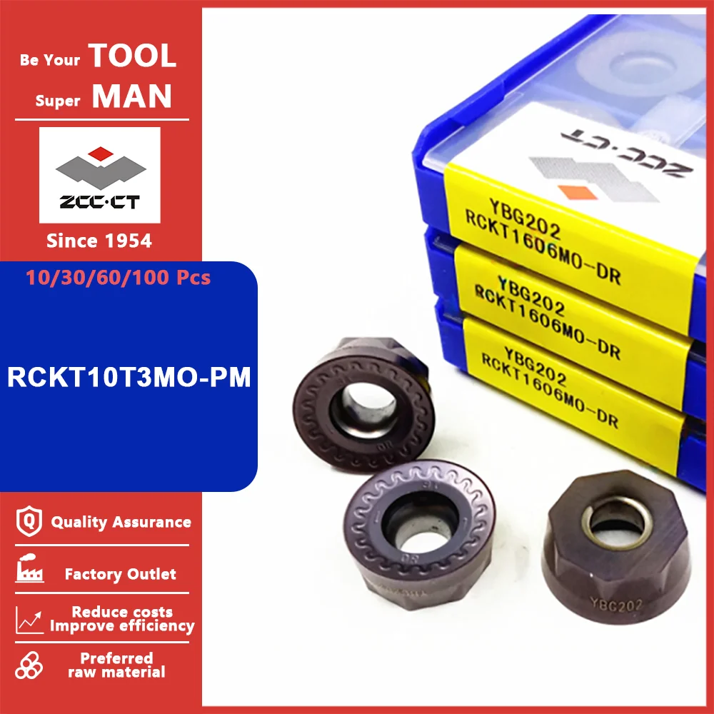 ZCC CT Original RCKT10T3MO-PM Milling Inserts RCKT 10T3 MO PM