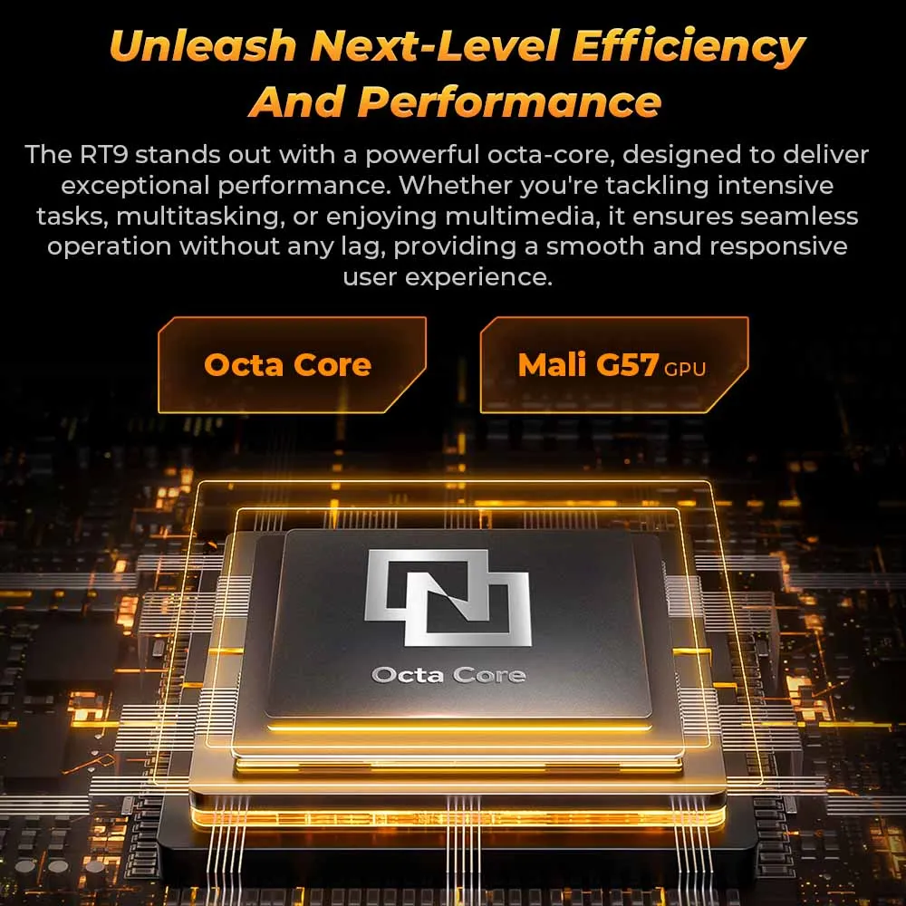 Oukitel RT9 10.1" HD Display Rugged Tablet 11000mAh Battery 24GB RAM 256GB ROM Rugged Table Android 14.0 Tablet PC 5