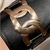 2024 Fetish Women Retro Designer Soft Leather Soft Summer Flats Simple Female Loafers Square Toe Lady Metal Outside Black Shoes 5