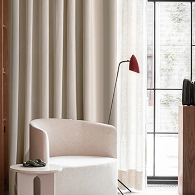 

Современные и минималистичные Роскошные скандинавские шторы для гостиной, спальни, многоцветные индивидуальные австралийские шерстяные бархатные занавески из тюля