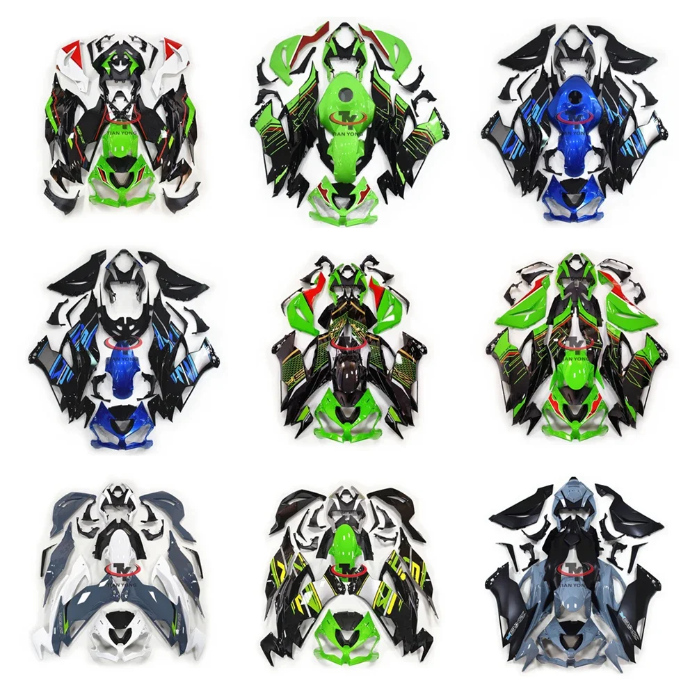 가와사키 ZX6R 2019 2020 2021 2022 2023년식 오토바이 풀 페어링 키트 636 ZX 6R 인젝션 맞춤형 바디워크 카울링