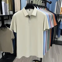 Polo pour homme à manches courtes, col à revers, tissu doux, décontracté, pour le travail, l'été, usage quotidien, respirant 2