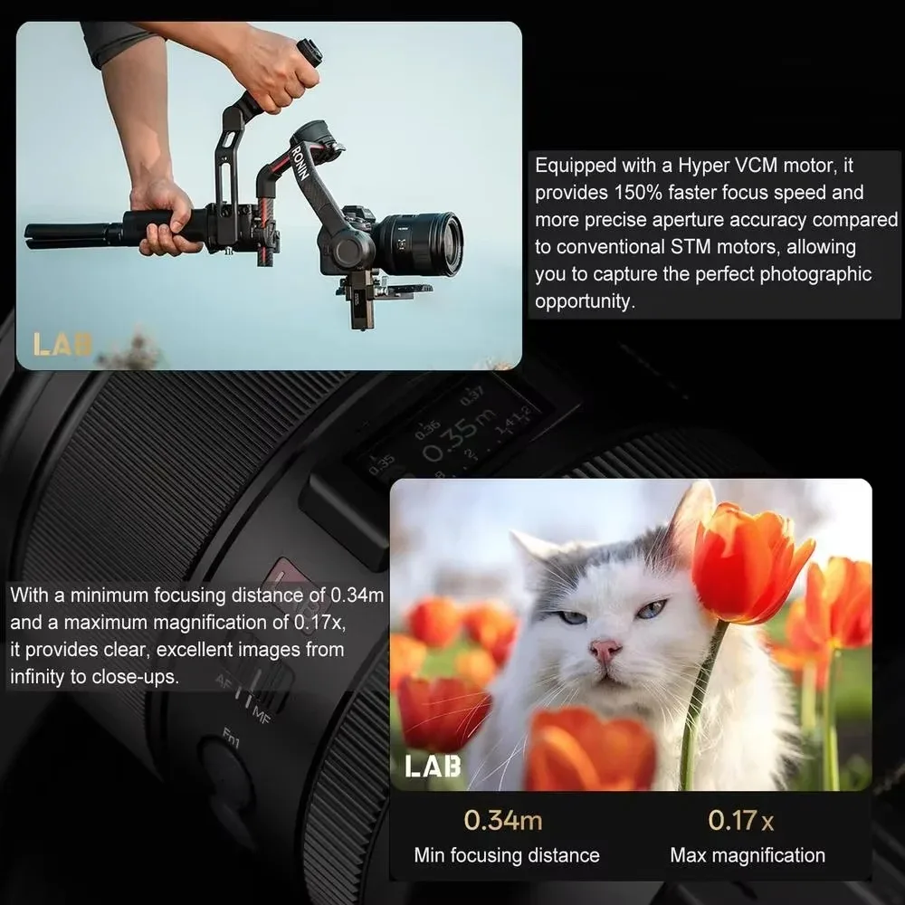 VILTROX 자동 초점 풀프레임 카메라 렌즈 AF 35mm F1.2 LAB 대구경 프라임 렌즈 ( E 마운트, 니콘 Z 마운트 카메라용)