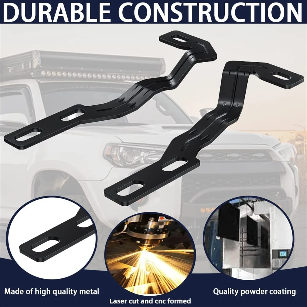 engine hood hinge ditch led working light mounting brackets for toyota tacoma 2016 2020 Engine Hood Hinge Ditch LED Working Light Mounting Brackets for Toyota Tacoma 2016-2020