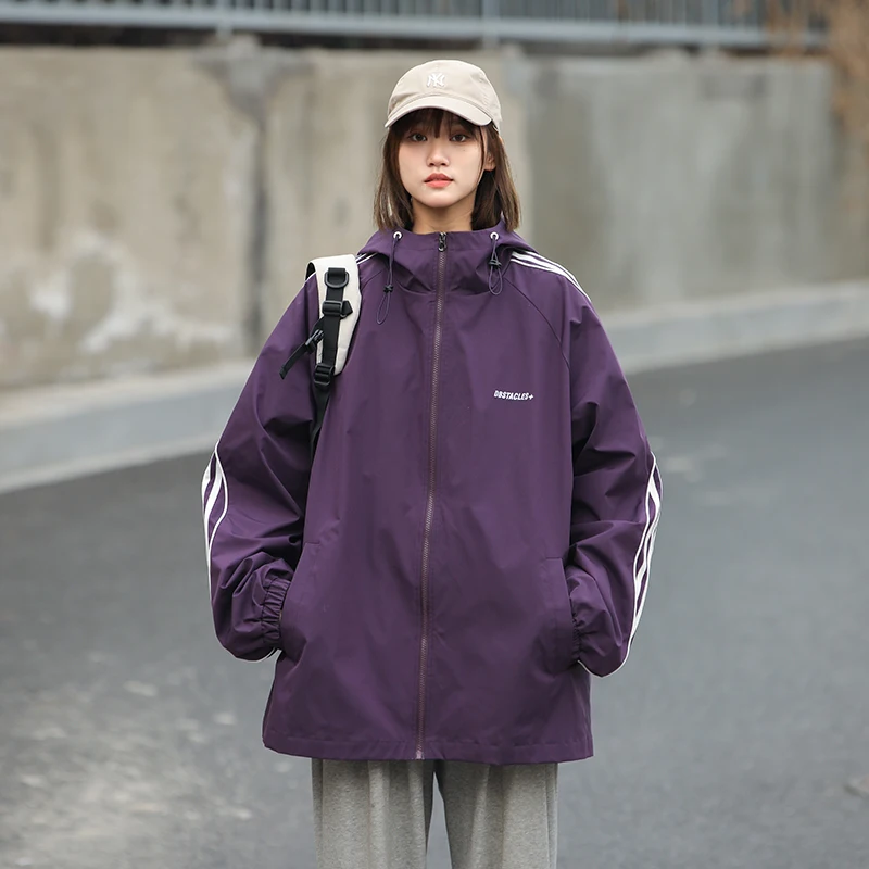 Spring Men Wind-Proof Hooded Jacket Outdoor Hiking Patchwork Couple Thin Outerwear High Quality Fashion Casual Men's Clothing