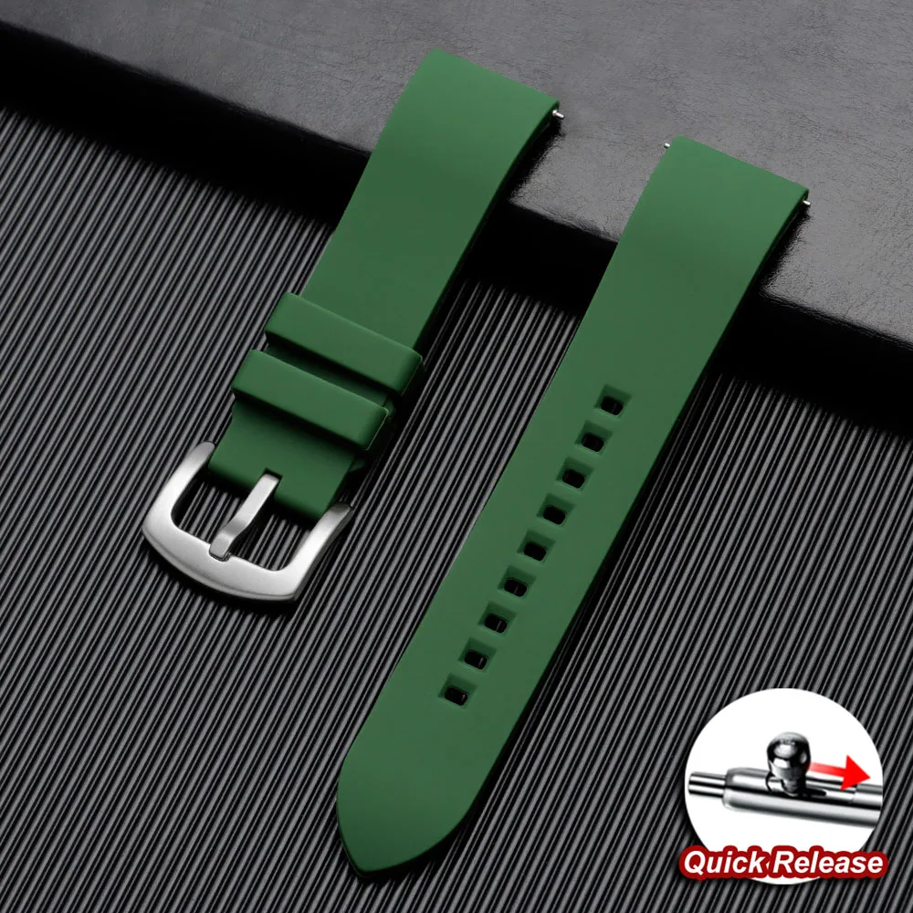 Quick Release Sports Waterproof Silicone Watchband - Universal Wristband in Multiple Sizes