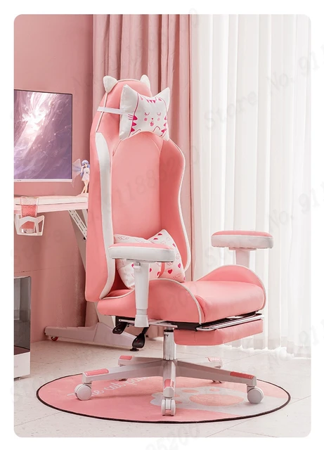 Gaming Pink Chair Ergonomique Jeu Chaise de Bureau Mignon Kawaii Style  Chaise en Cuir PU Retour Haut Racing Chaise Ordinateur Rose Jeu Chaise  Chaise Anchor : : Cuisine et Maison