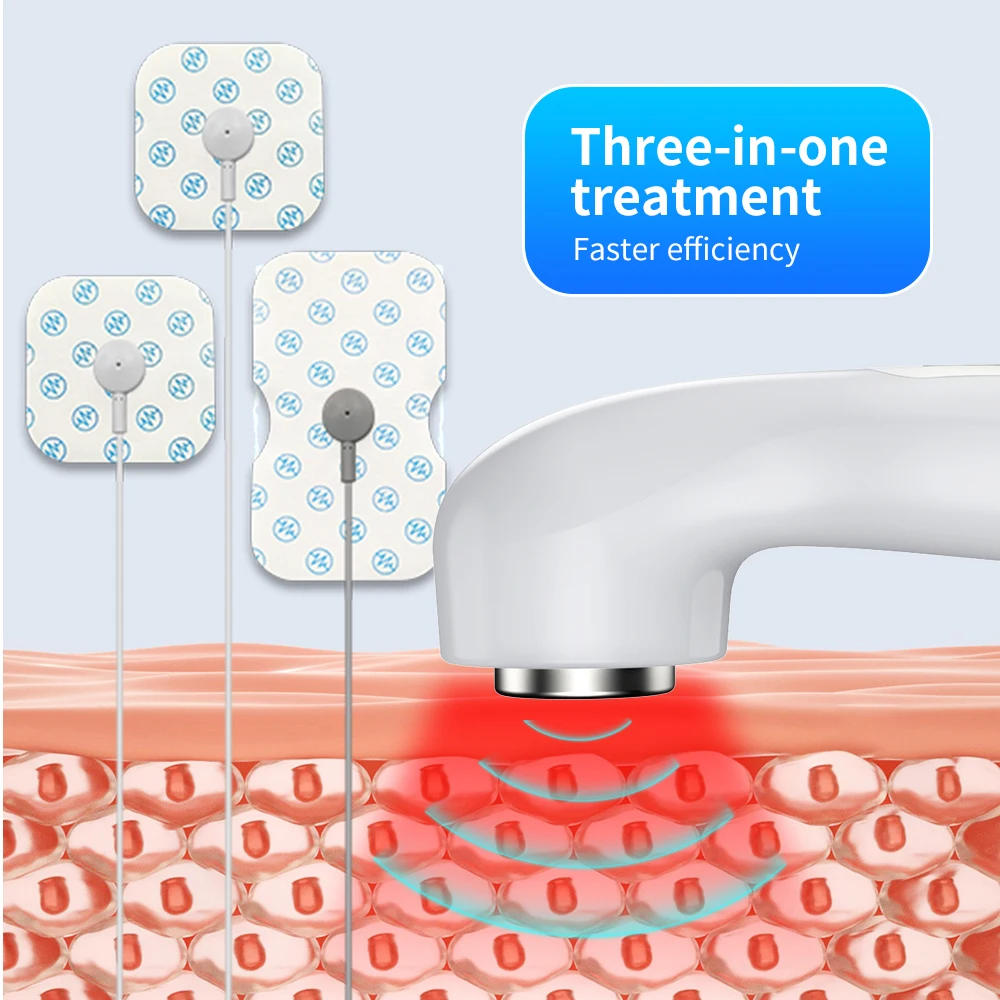 Suyzeko Handheld Ultra sound Therapy Ultrasonic Muscle Recovery Tens Fisioterapia Machine Red Light Therapy Device Body Massager 3