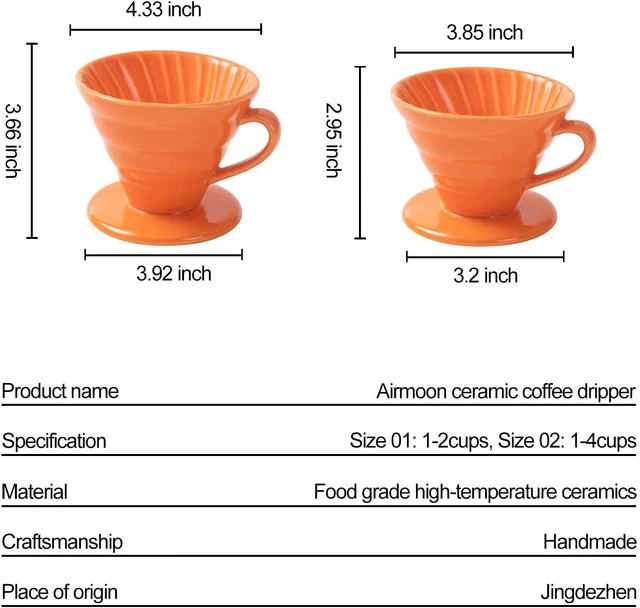 Hario V60 Coffee Dripper and Pot Set (Size 01, Red)