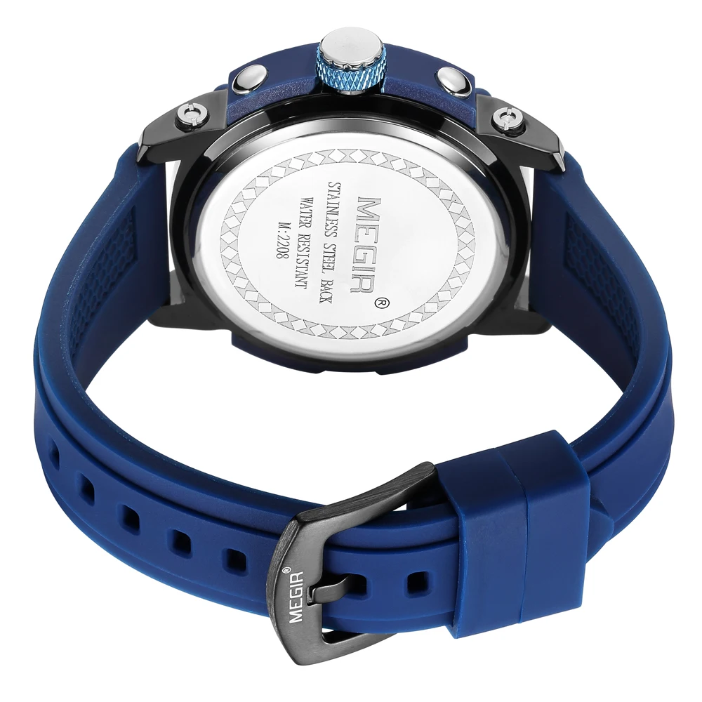 Reloj Megir de cuarzo analógico con cronógrafo para hombre con