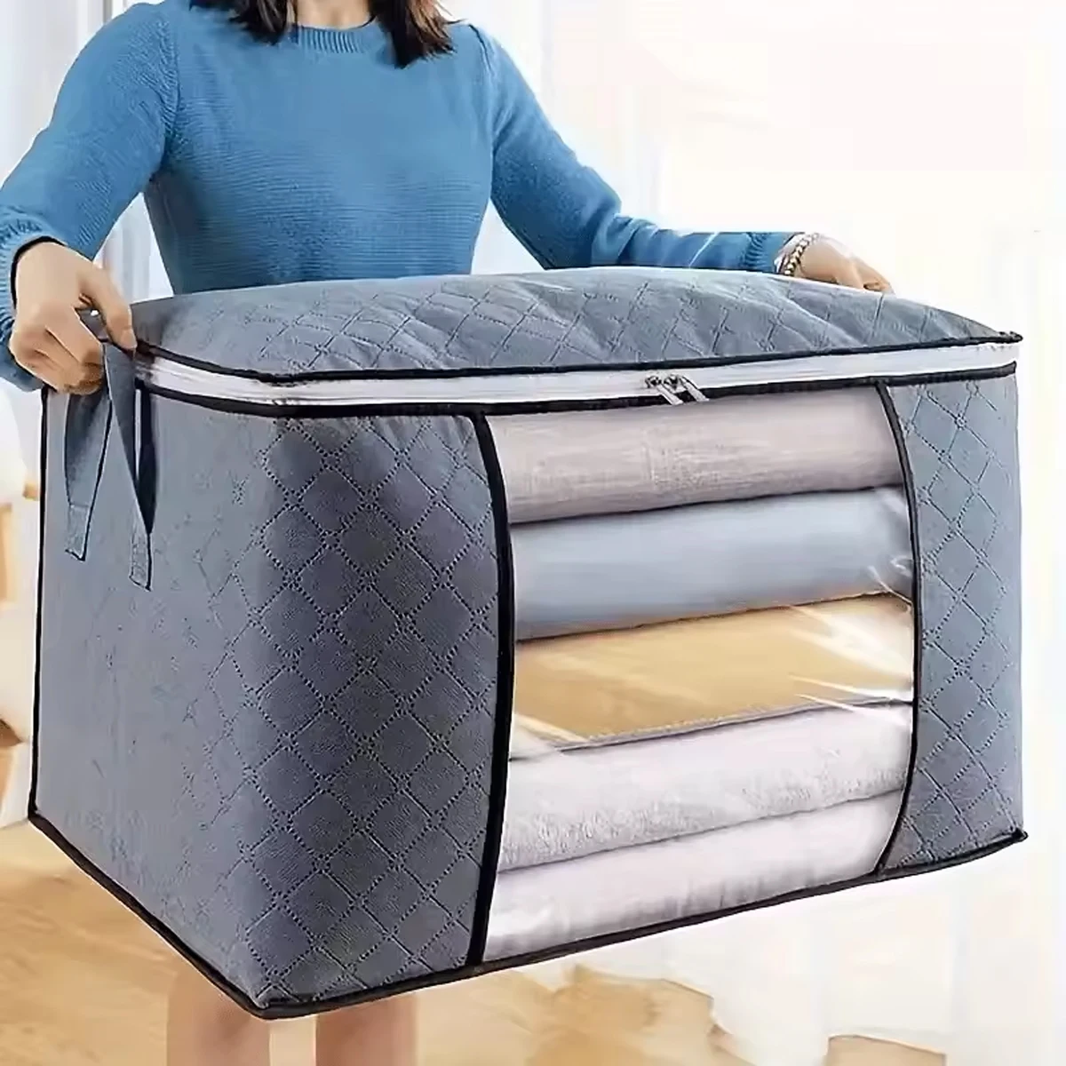 Extra Large Handle Storage Bag - Portable Clothing and Quilt Organizing